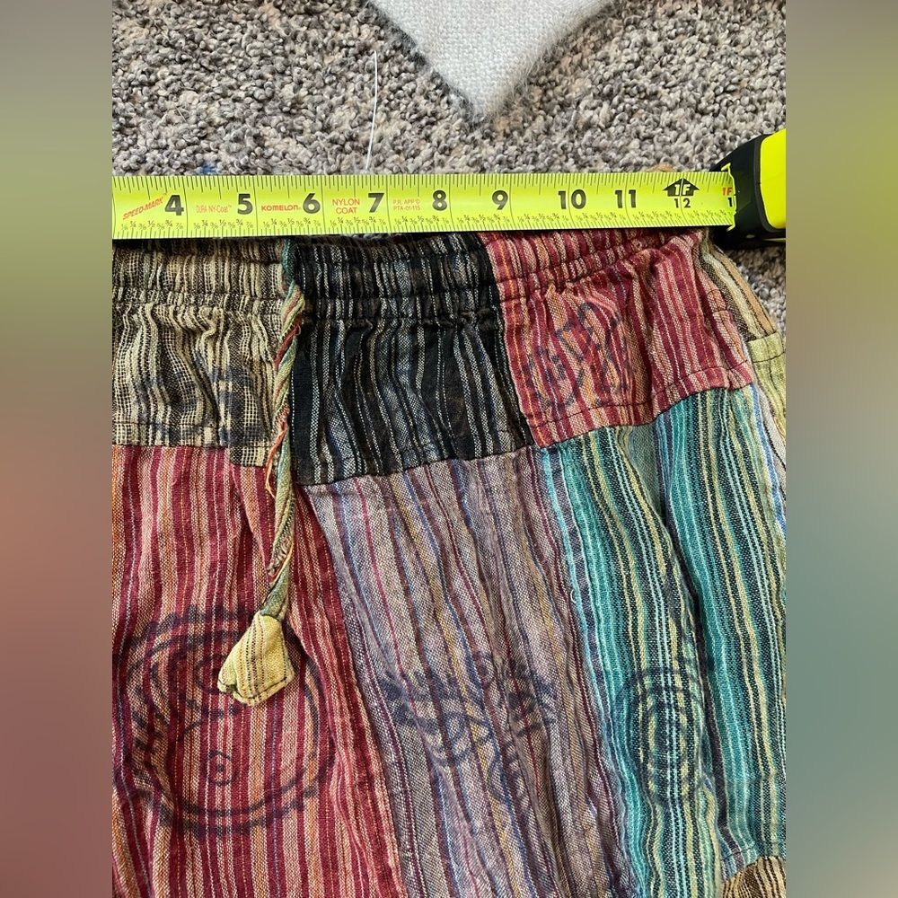 Tibetan Handmade cotton Patchwork Bloomer joggers Sz Medium bohemian - Picture 7 of 9